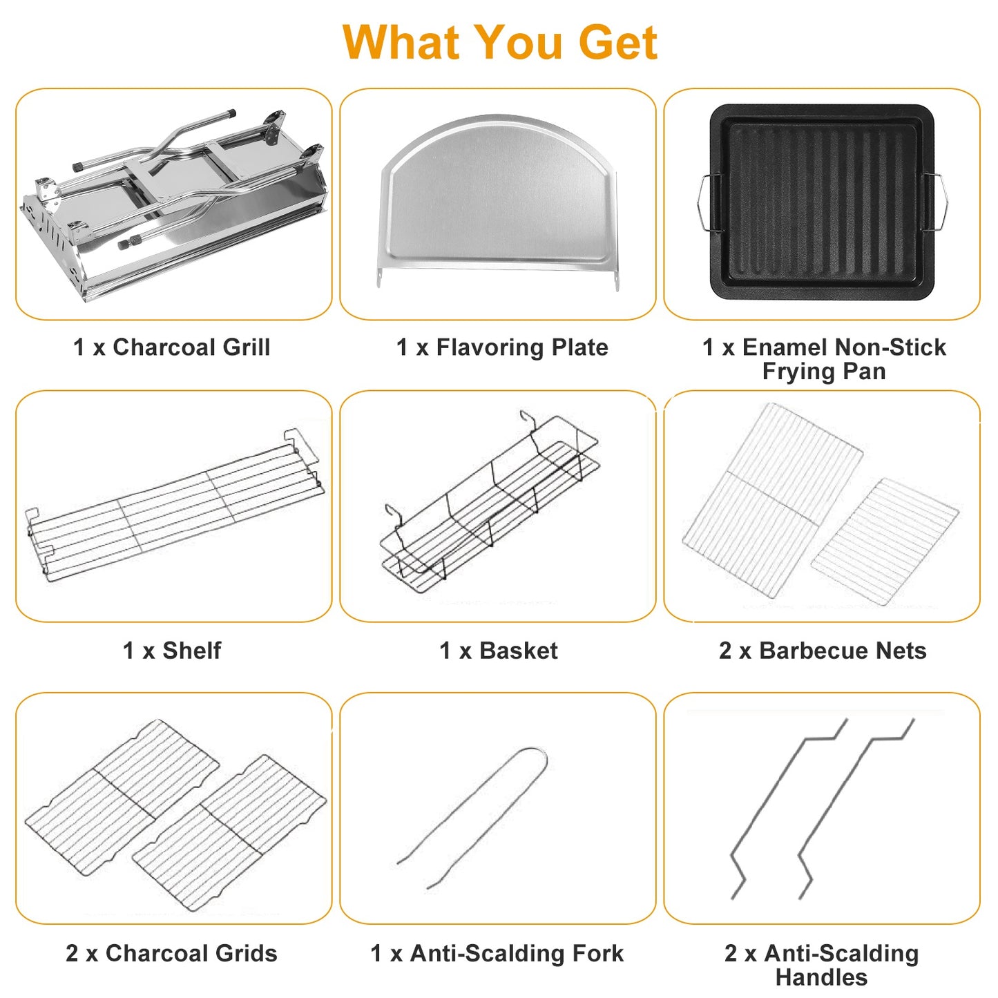 Portable Charcoal Grill - Foldable BBQ Suitcase for Camping