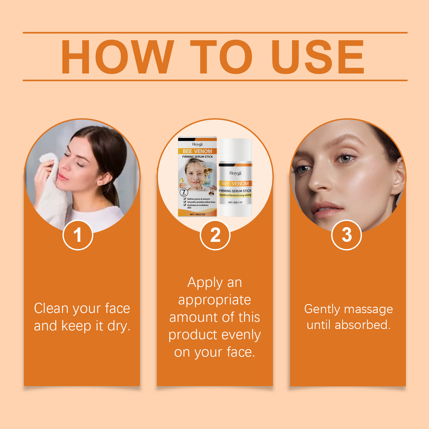 Bee Venom Firming Essence Stick - Anti-Aging Facial Moisturizer