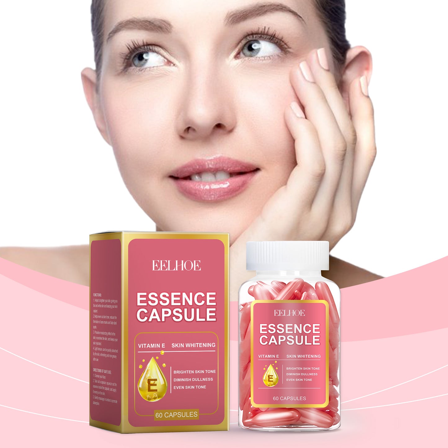 Moisturizing Facial Capsule Serum with Jojoba Oil & Vitamin E