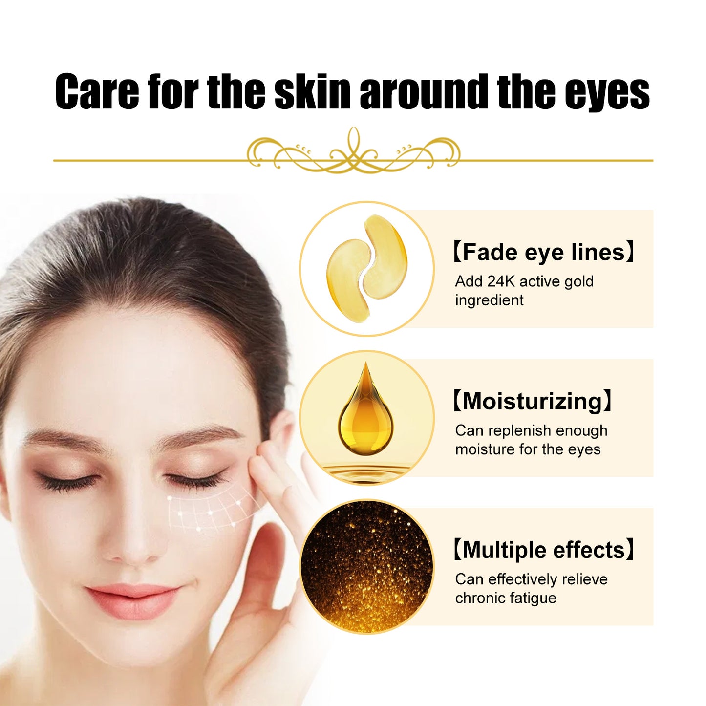 Collagen Gold Eye Mask - Hydrating Firming Eye Patches for Dark Circles