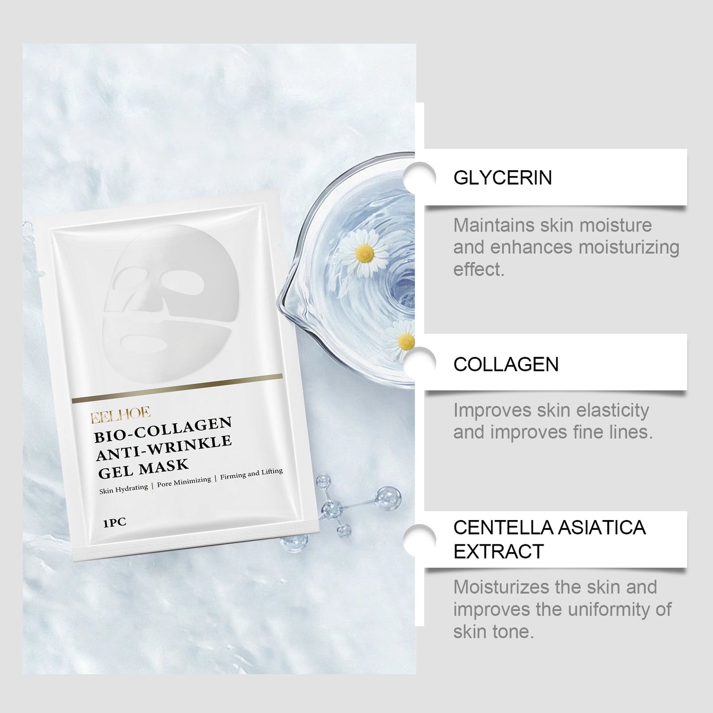 Collagen Face Mask Essence Pouch - Hydrating & Brightening Skin Care