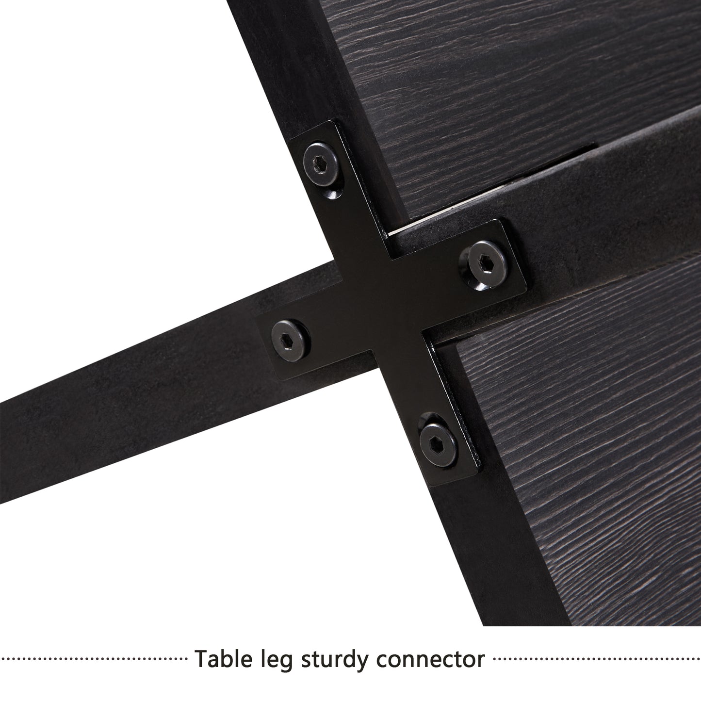Round Dining Table for 4 - Antique Black Farmhouse Style