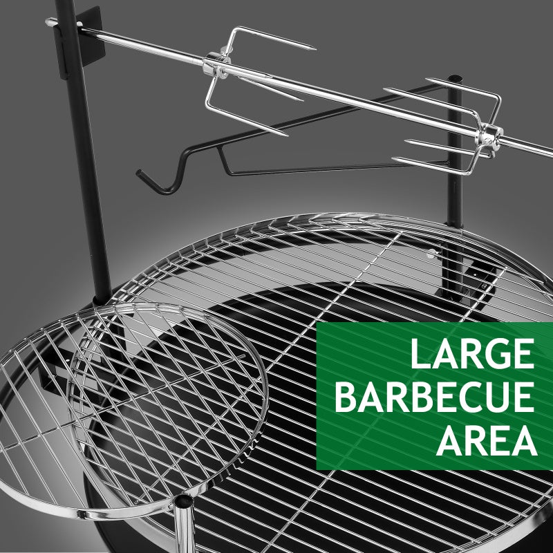 Round Black Iron Camping Grill – Durable & Portable