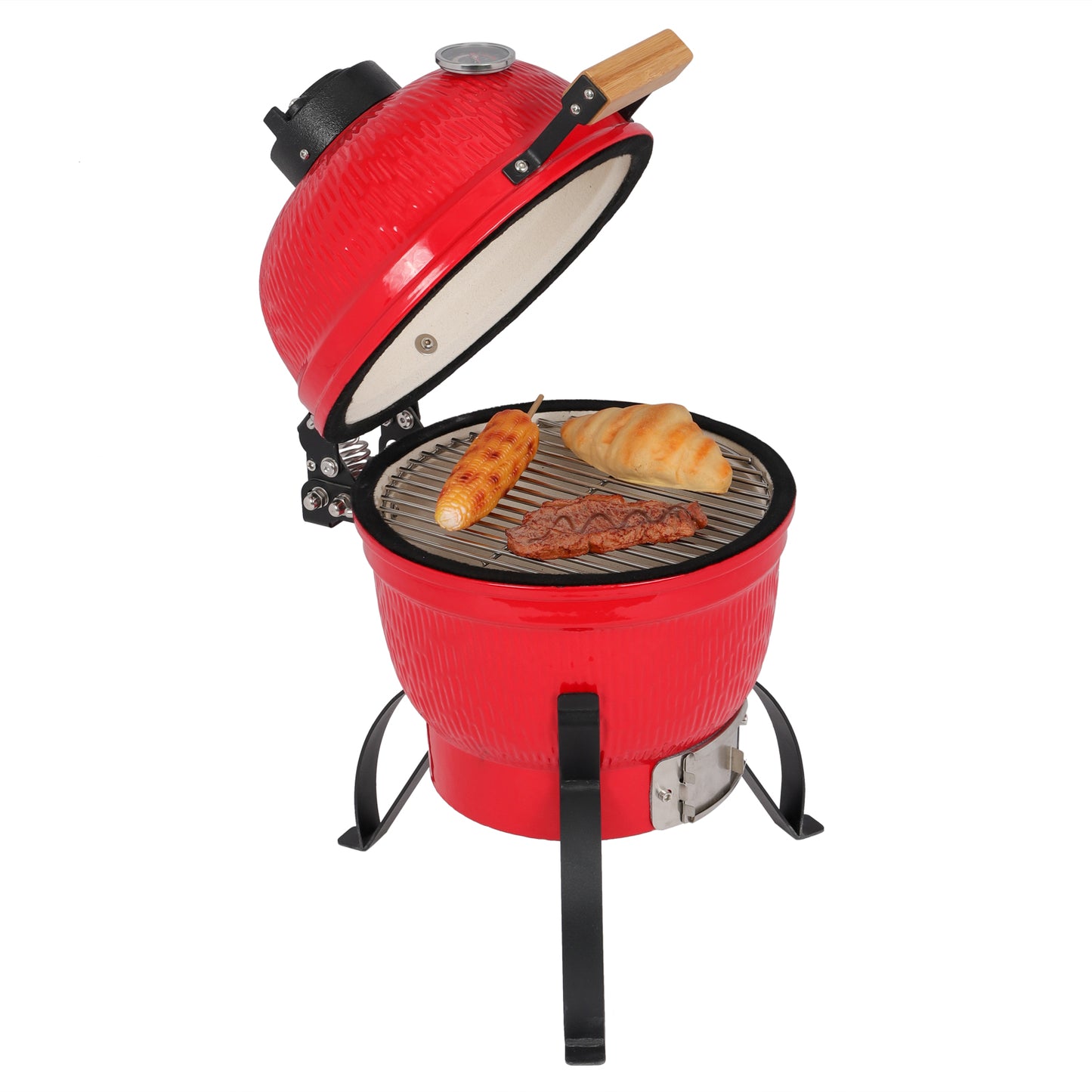 Ceramic 13-Inch Round Oven Grill - Fuel Efficient & Versatile