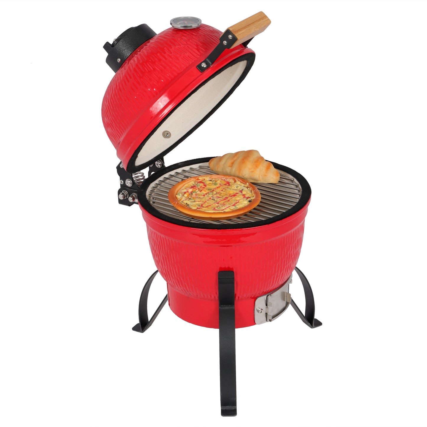 Ceramic 13-Inch Round Oven Grill - Fuel Efficient & Versatile