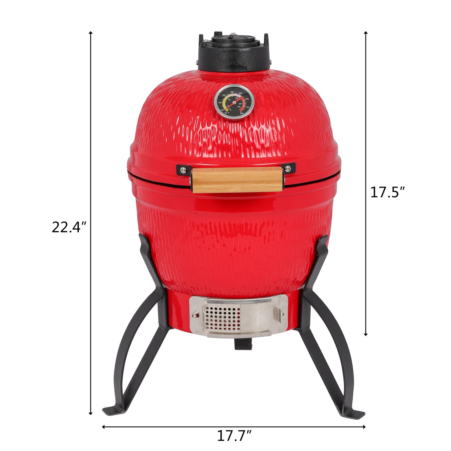 Ceramic 13-Inch Round Oven Grill - Fuel Efficient & Versatile