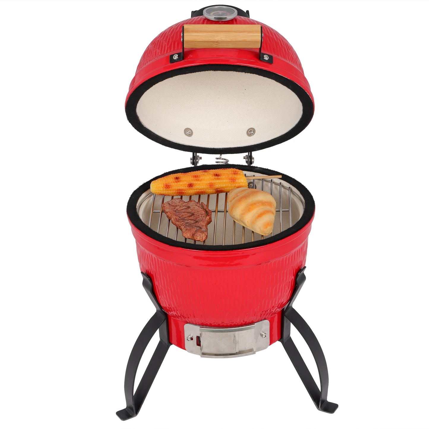 Ceramic 13-Inch Round Oven Grill - Fuel Efficient & Versatile