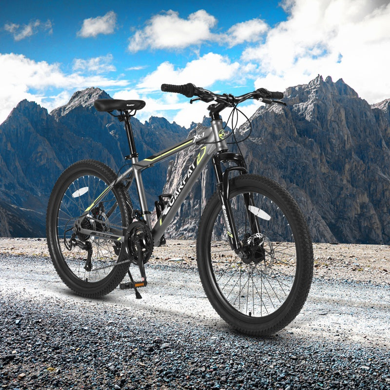 24 Inch Mountain Bike for Boys & Girls - Shimano 21 Speed, Dual Disc Brakes