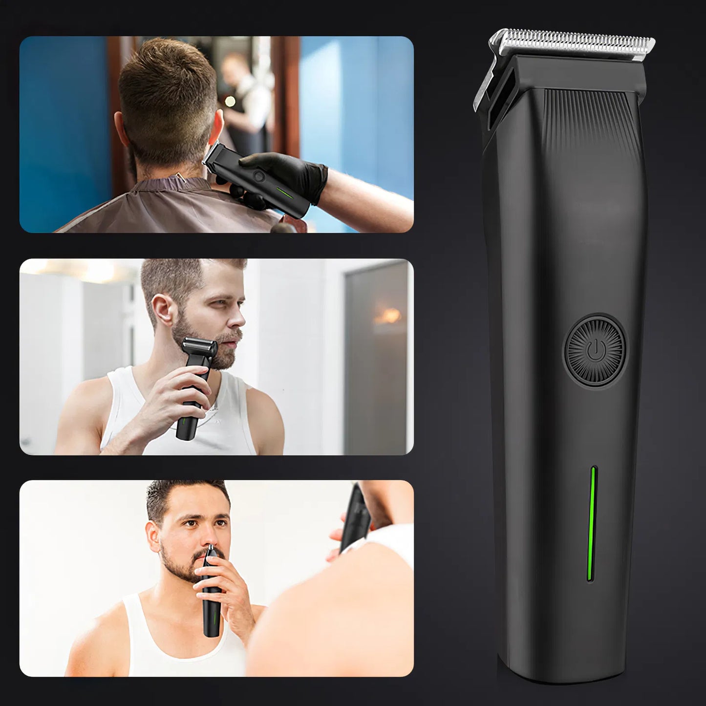 3-in-1 Rechargeable Beard Trimmer, Hair Clipper & Grooming Kit for Men