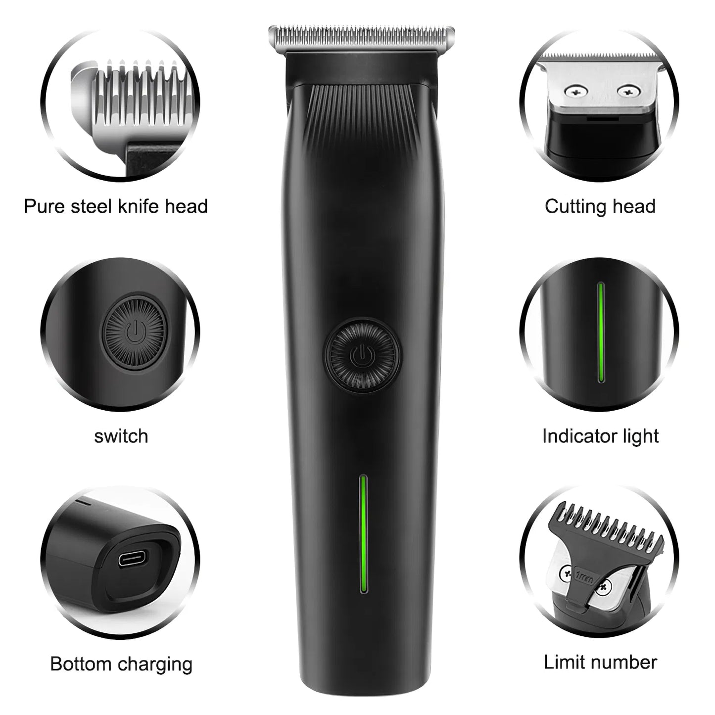 3-in-1 Rechargeable Beard Trimmer, Hair Clipper & Grooming Kit for Men