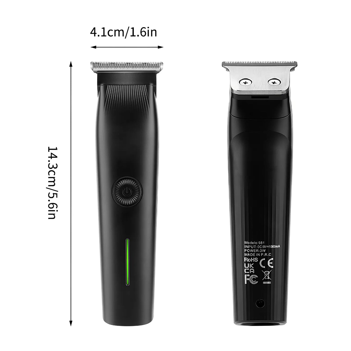 3-in-1 Rechargeable Beard Trimmer, Hair Clipper & Grooming Kit for Men