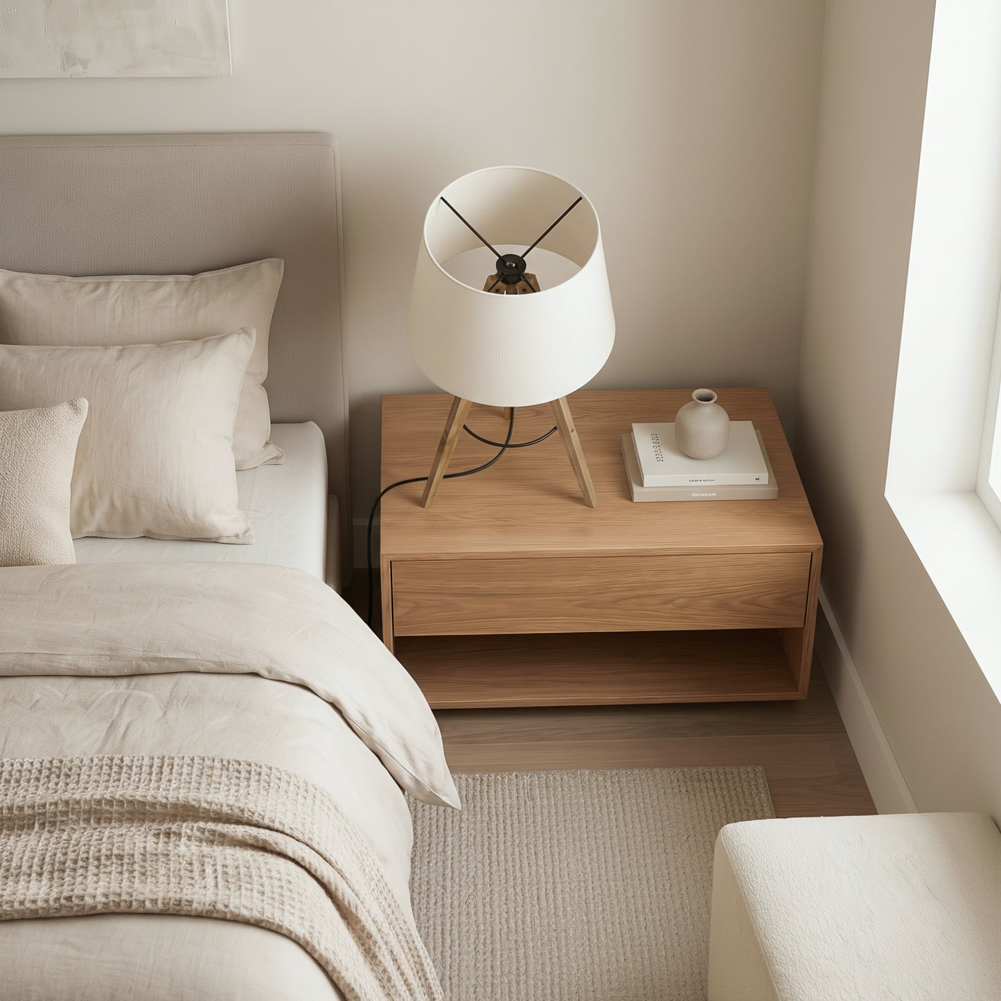 High Quality Hotel European Modern Bed Side Nightstand Decorative Led