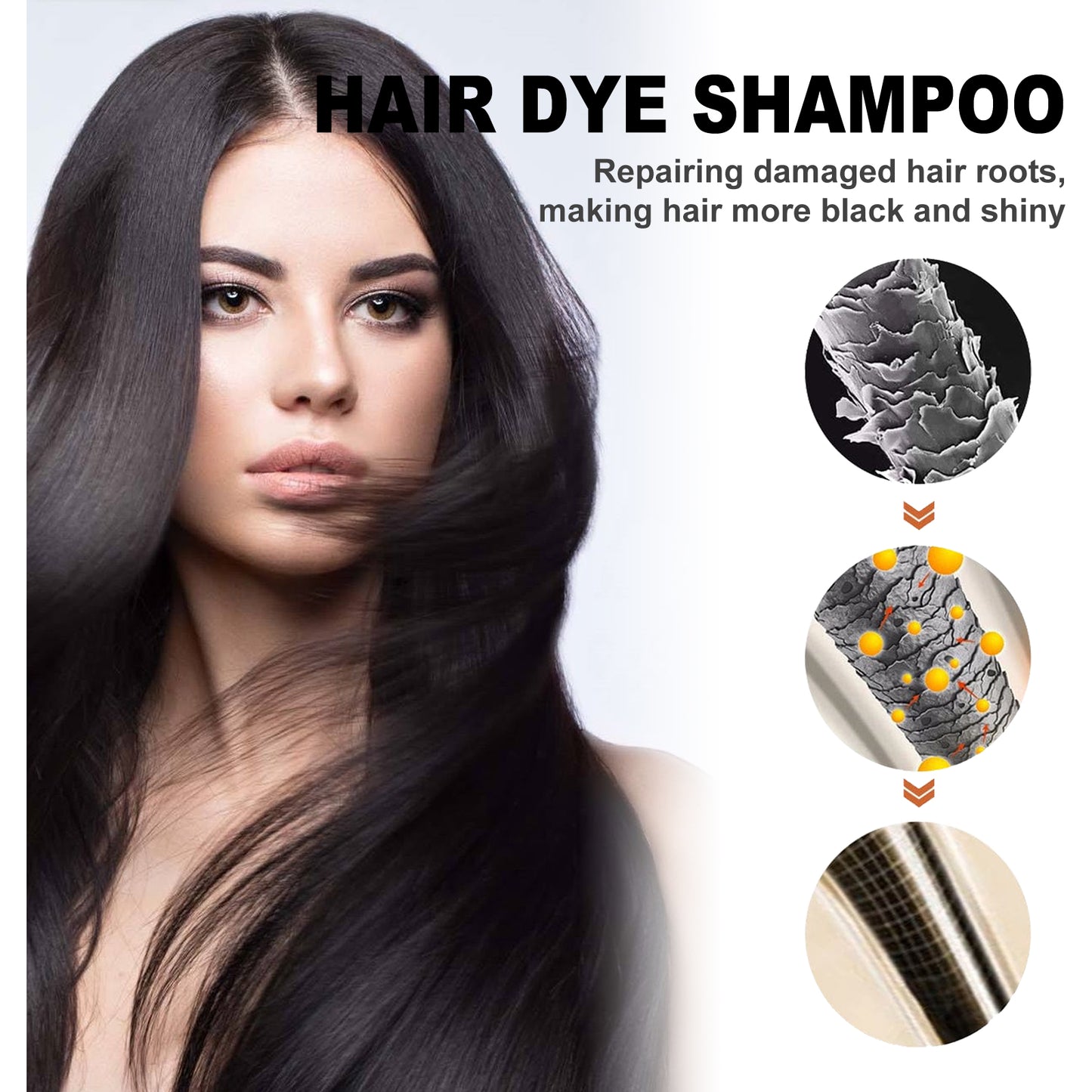 Polygonum Multiflorum Darkening Shampoo - Moisturizing Hair Growth Formula
