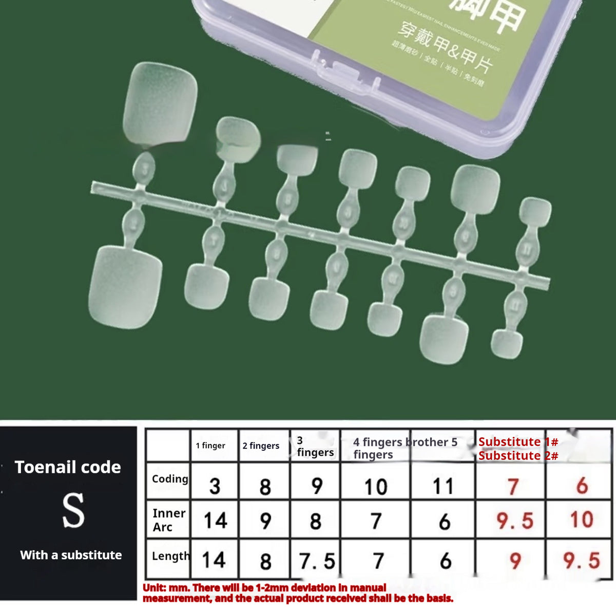 Cat's Eye Zircon Toe Nail Art Kit - Light Luxury Rhinestone Design, S M L