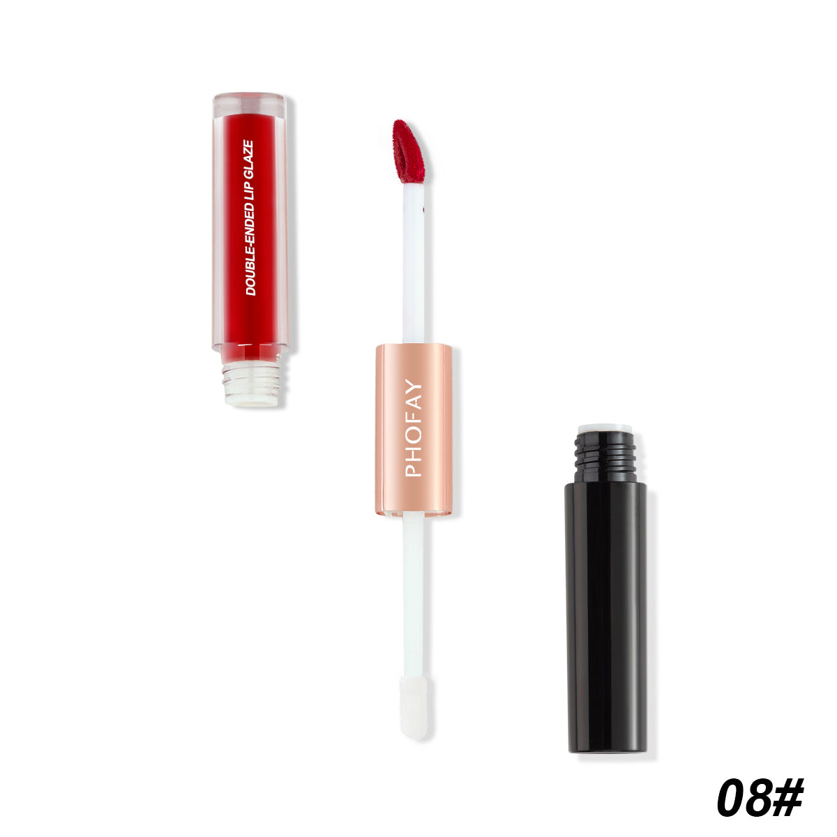 Double-Ended Non-Stick Lip Gloss - Long Lasting Liquid Lipstick