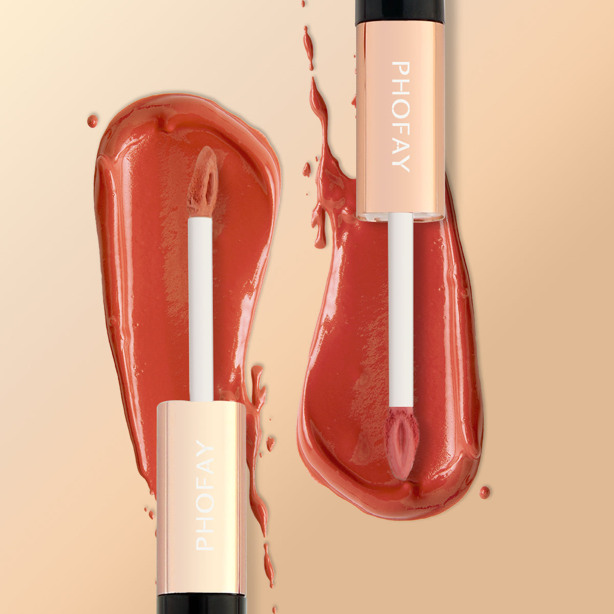 Double-Ended Non-Stick Lip Gloss - Long Lasting Liquid Lipstick