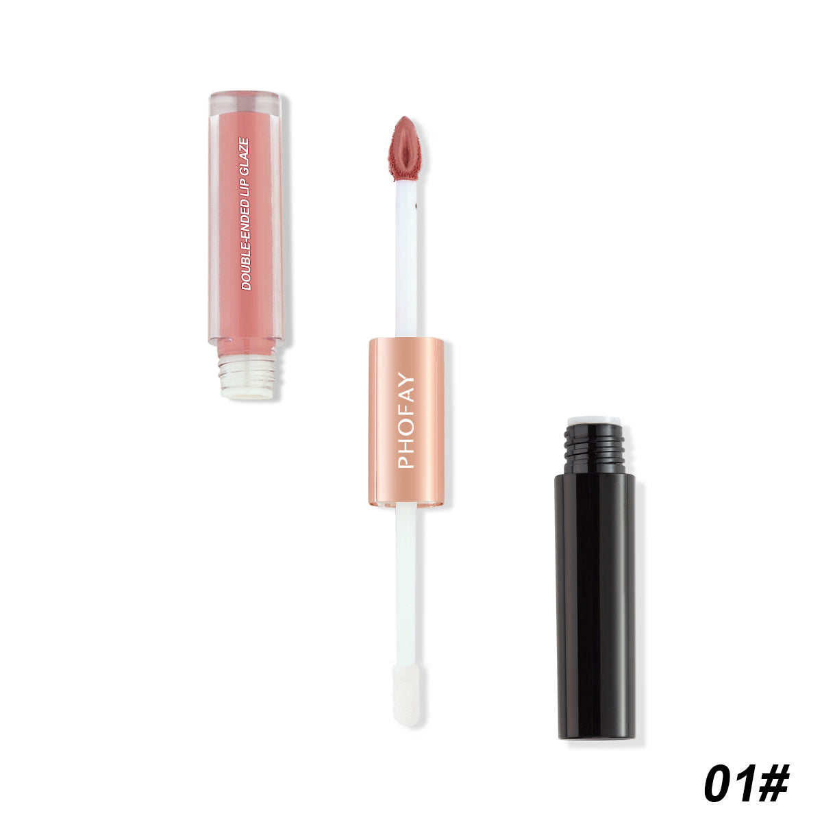 Double-Ended Non-Stick Lip Gloss - Long Lasting Liquid Lipstick