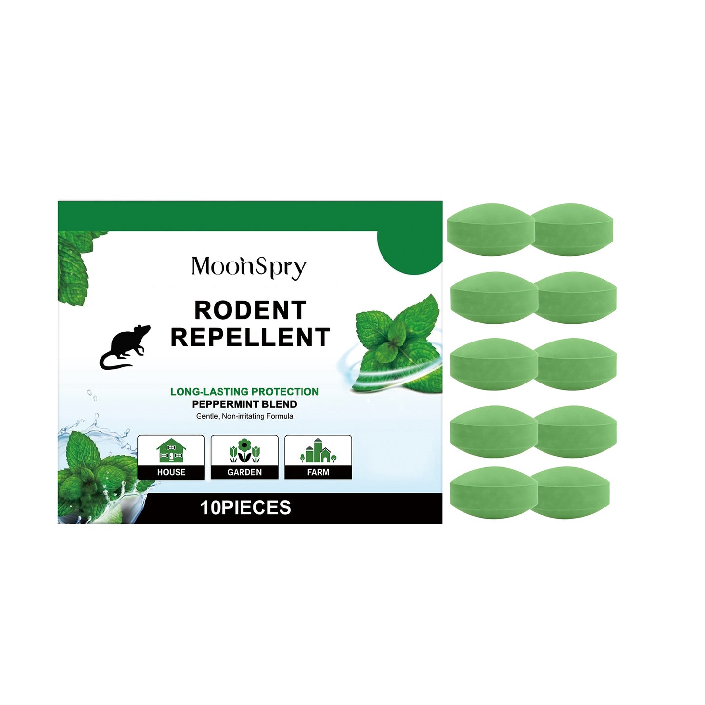 Rodent Repellent Pills - 10 Pack Natural Pest Control Solution