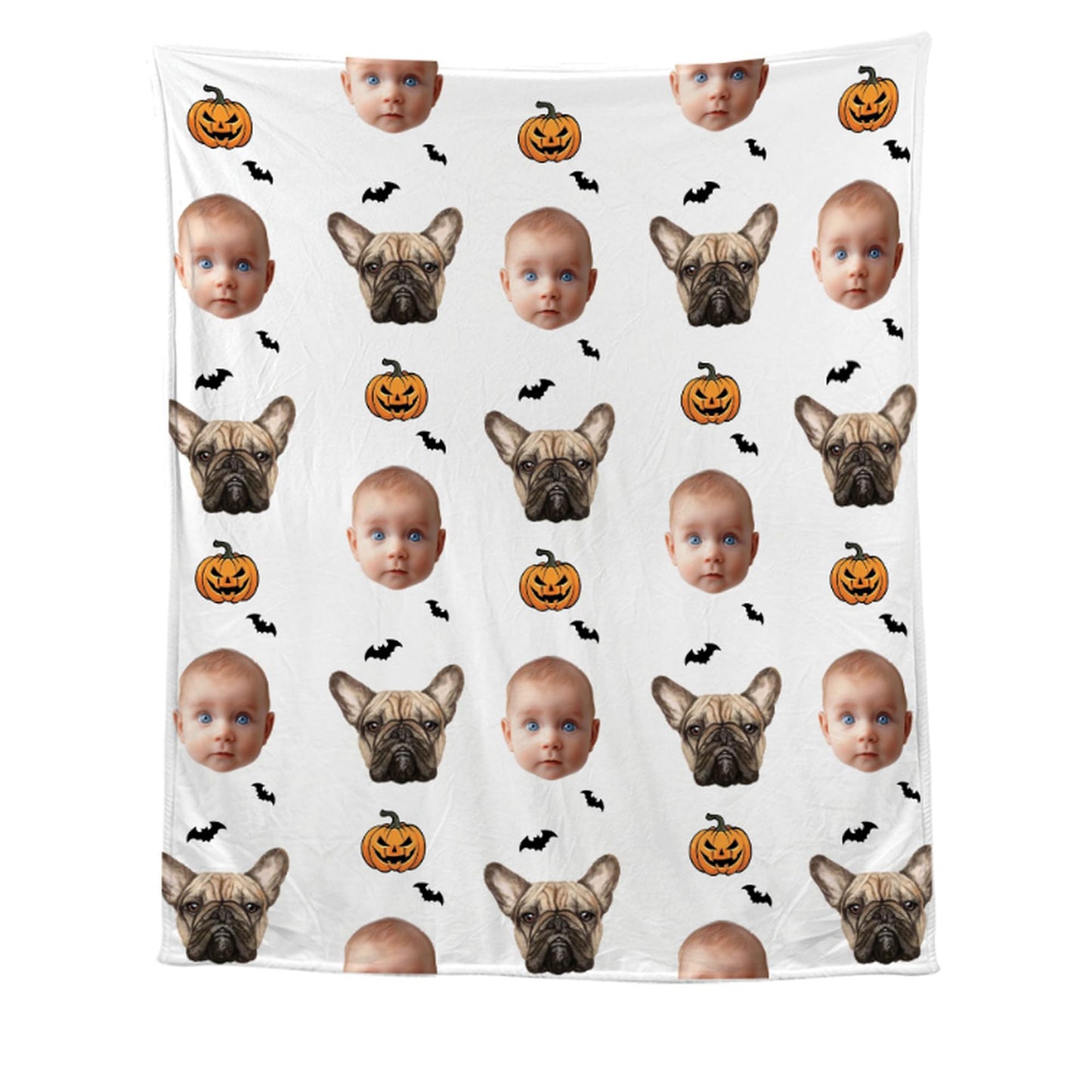 Personalized Flannel Blanket with Photos and Text - Customizable Sizes & Styles