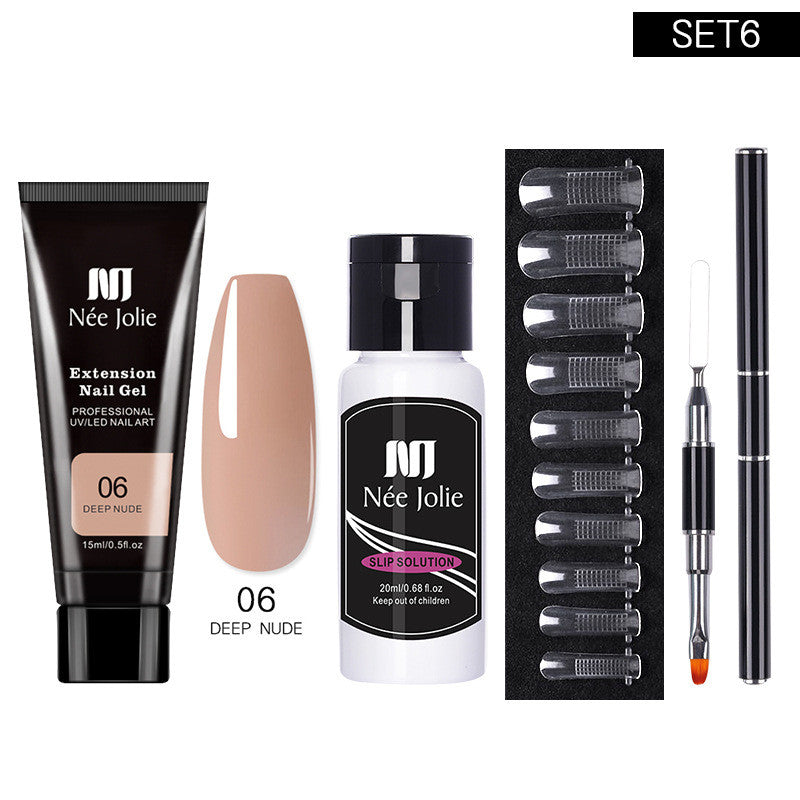 Nail Art Extension Glue Set with Brush & Sticker