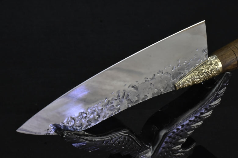 Small Kitchen Knife with Rosewood Handle - 7Cr17MOV Steel, 32.5cm