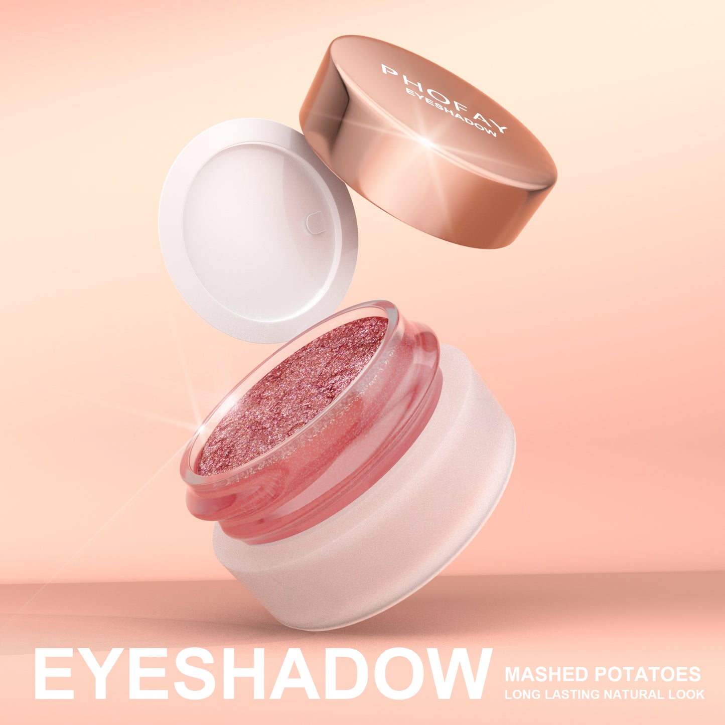 Mashed Potato Eyeshadow - Long-Lasting Iridescent Shimmer Makeup