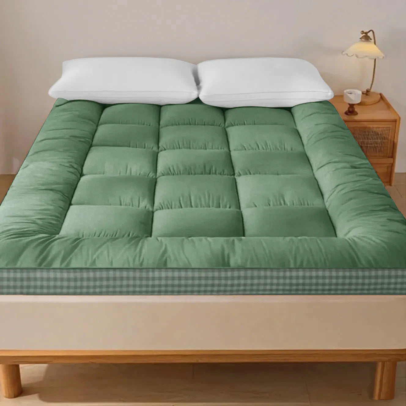 Checkered Edge Twin Size Mattress - Gray Color