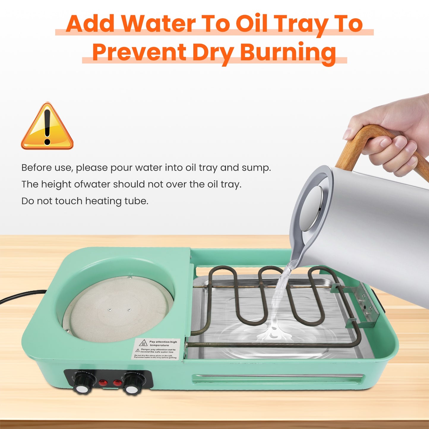 3-in-1 Electric Hot Pot and Grill - 1600W Smokeless Cooker