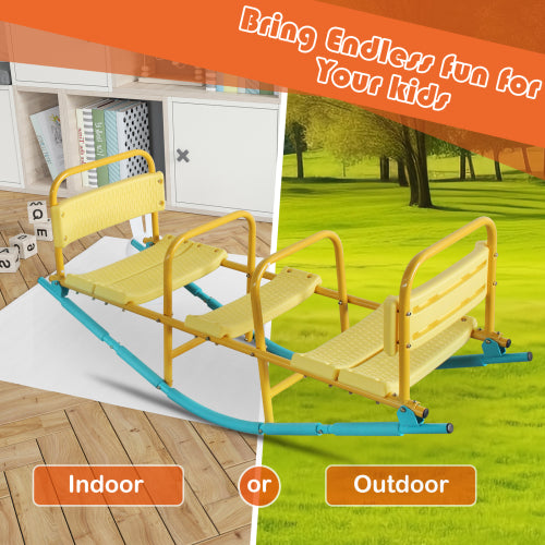 Outdoor Rocking Horse Seesaw for Kids - Multicolor Playground Equipment