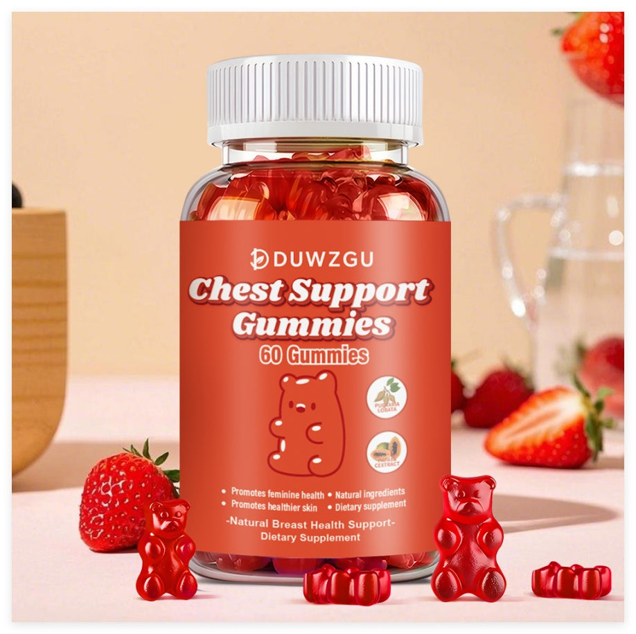 Natural Breast Enhancement Supplement Gummies - 60 Count