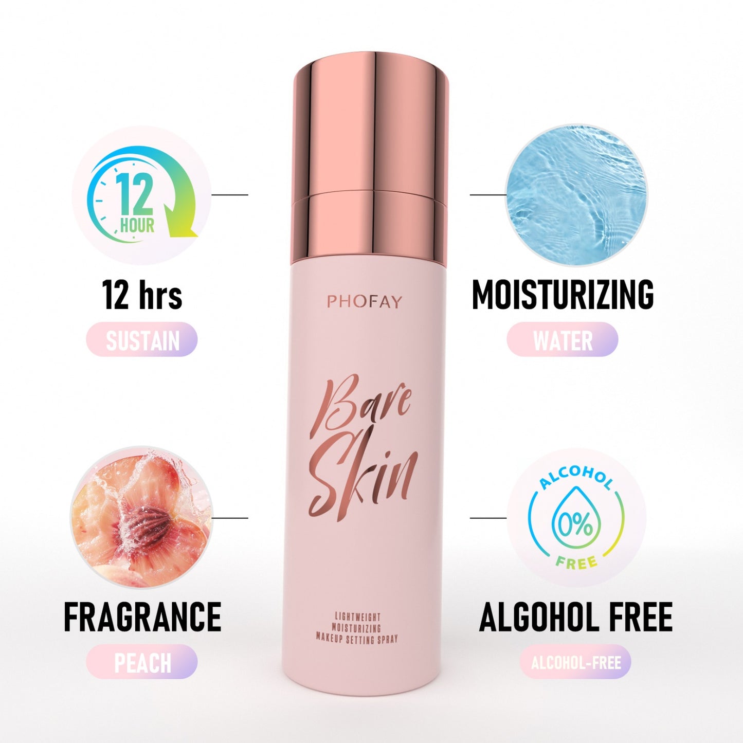 Moisturizing Makeup Setting Spray - Long-Lasting Hydrating Face Mist