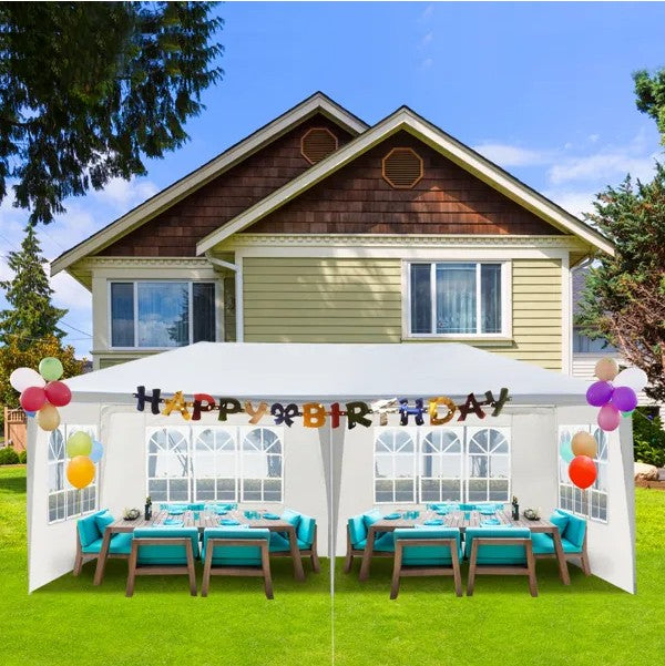 Outdoor Waterproof Party Tent - 10' x 20' White Canopy
