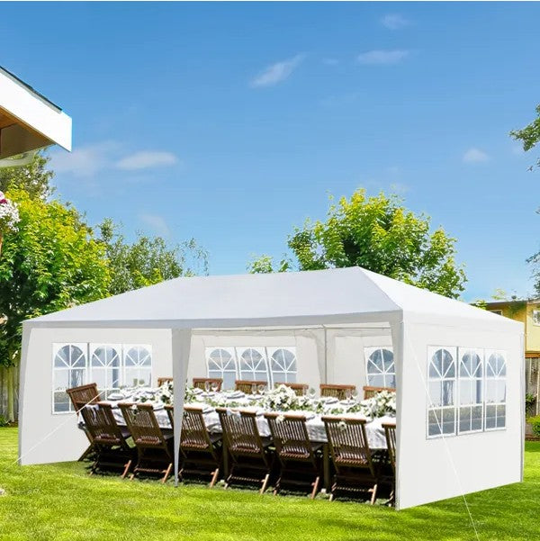 Outdoor Waterproof Party Tent - 10' x 20' White Canopy