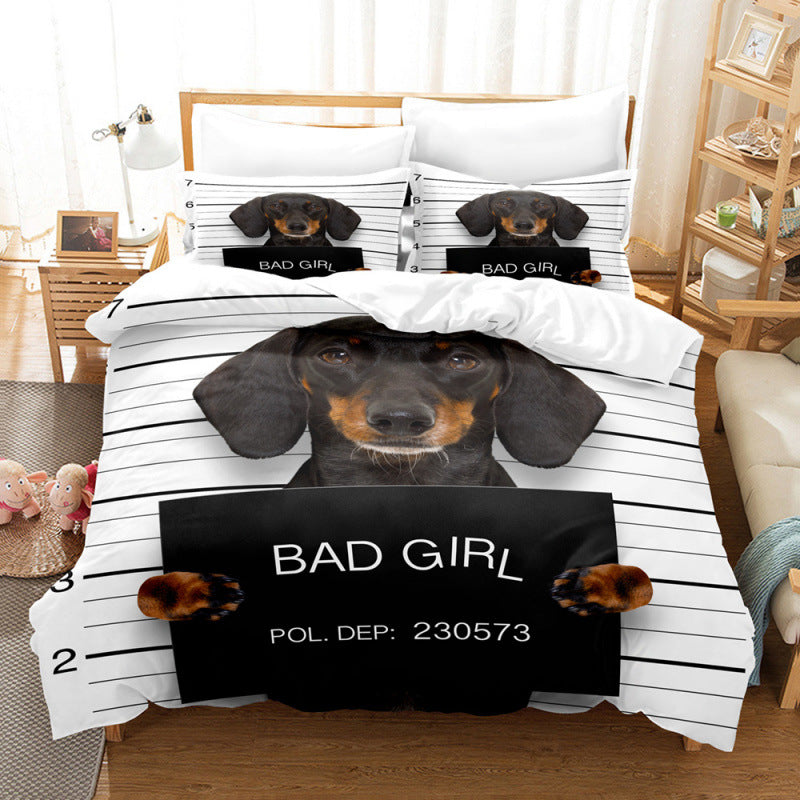 Pet Dog Bedding Set - 3 or 4 Piece Coral Fleece Bed Comforter & Pillowcase
