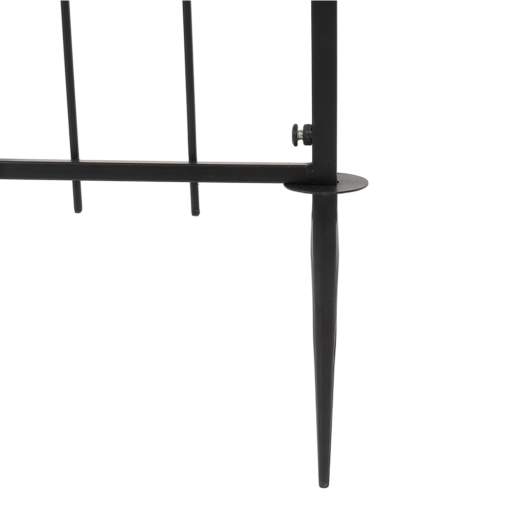 7.1ft Black Wrought Iron Garden Arch Support for Climbing Plants