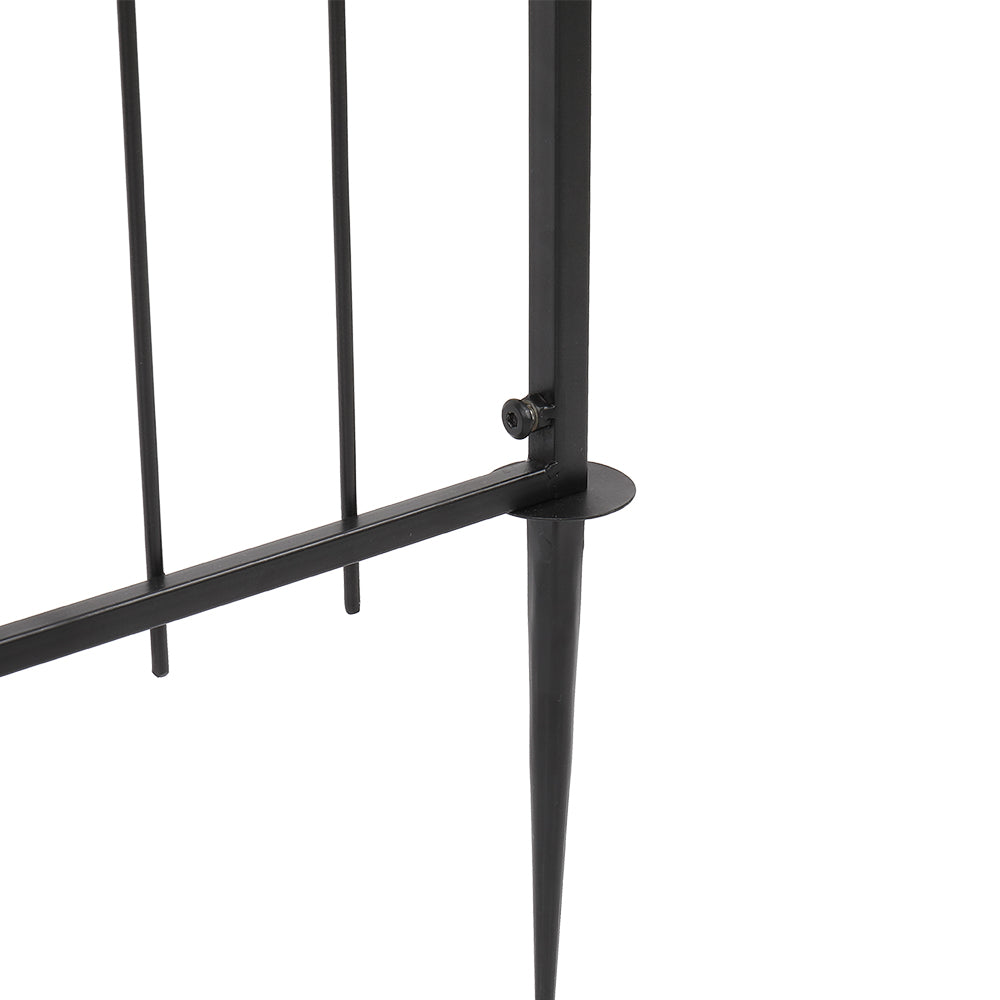 7.1ft Black Wrought Iron Garden Arch Support for Climbing Plants