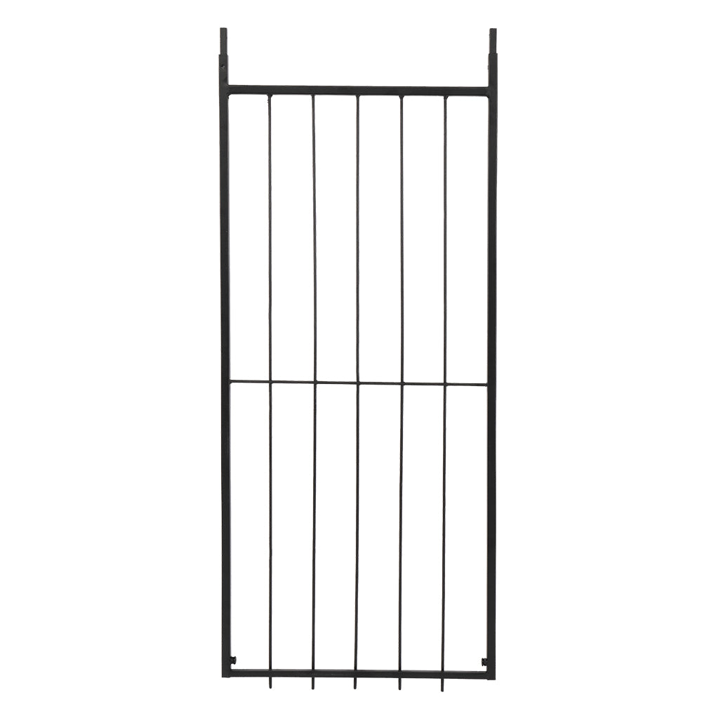 7.1ft Black Wrought Iron Garden Arch Support for Climbing Plants
