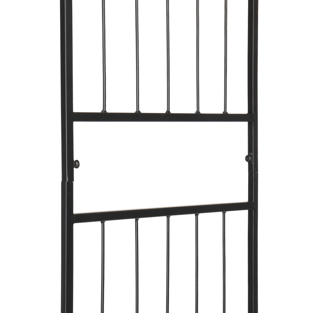 7.1ft Black Wrought Iron Garden Arch Support for Climbing Plants