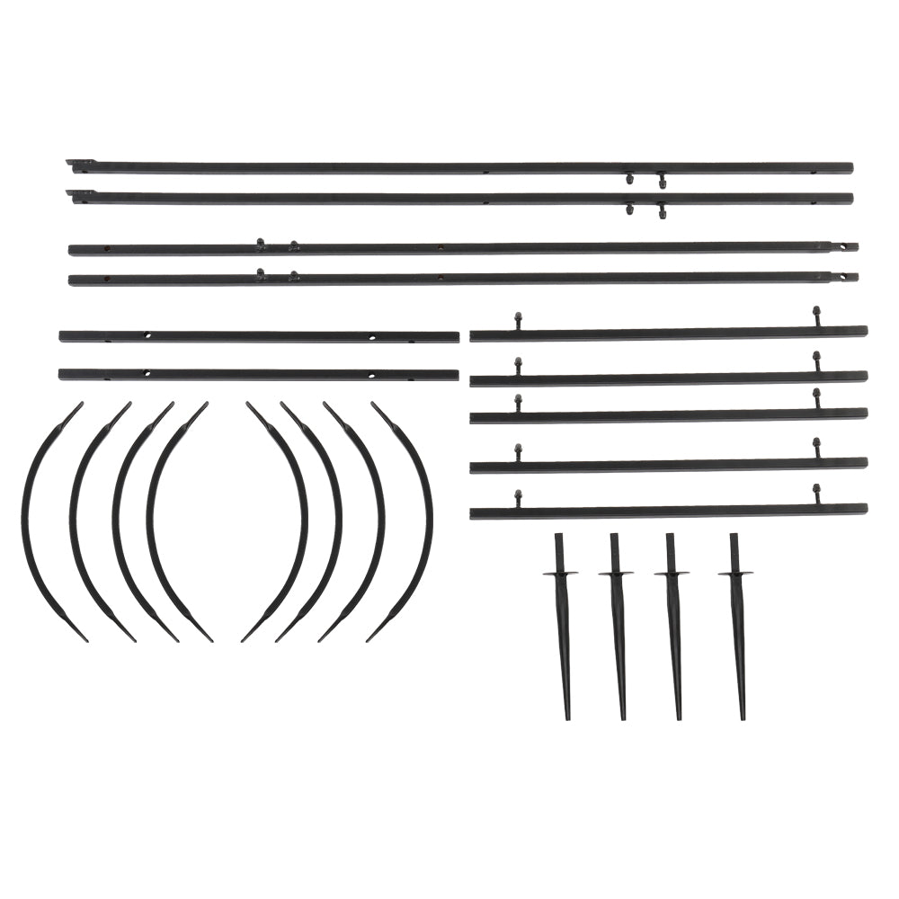 7.1ft Black Wrought Iron Garden Arch Support for Climbing Plants