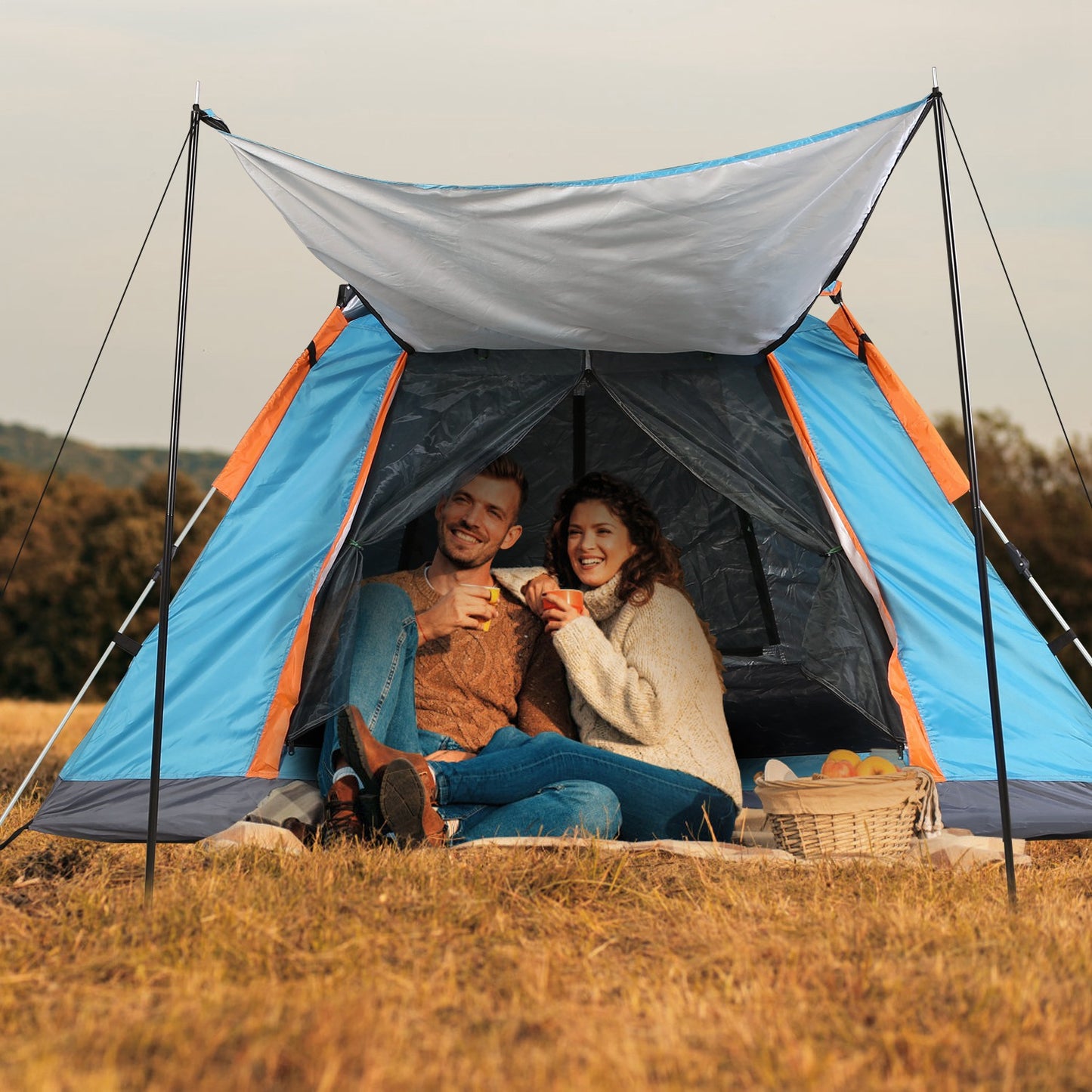 Waterproof 4-5 Person Camping Tent with Mosquito Nets