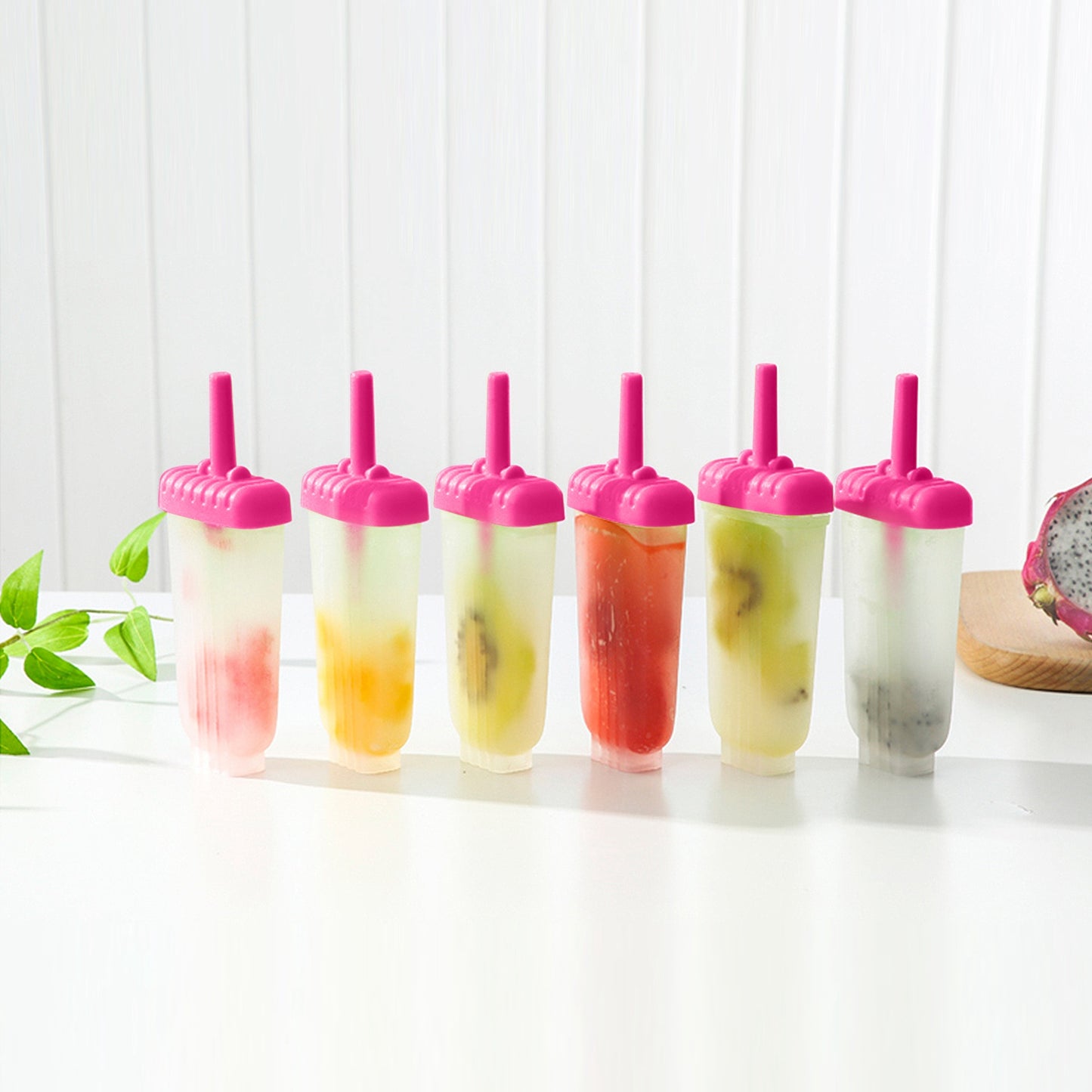 Reusable 6-Cavity Popsicle Molds for Homemade Ice Snacks