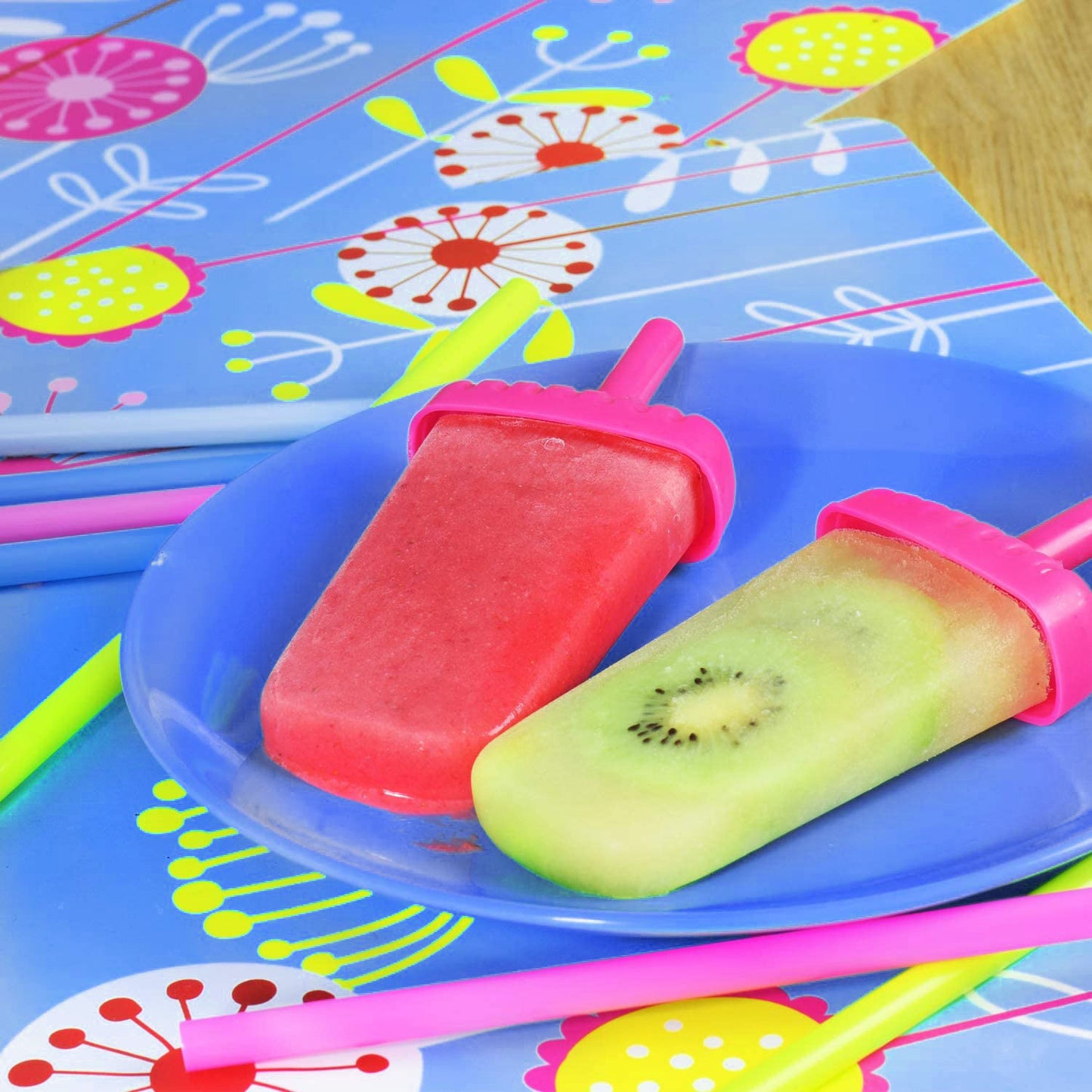 Reusable 6-Cavity Popsicle Molds for Homemade Ice Snacks