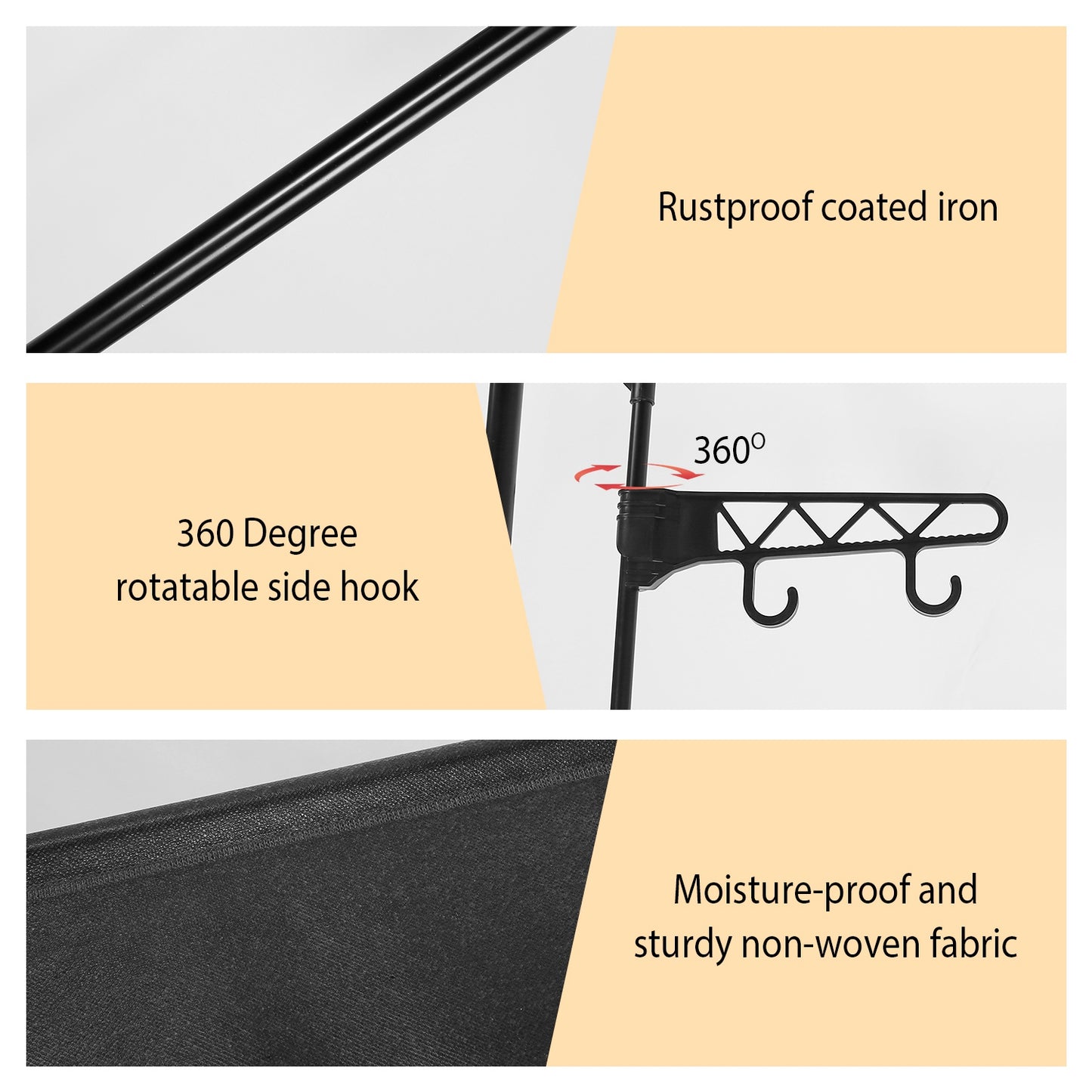 1Pc Metal Garment Rack Shoe Clothing Organizer Shelves Freestanding