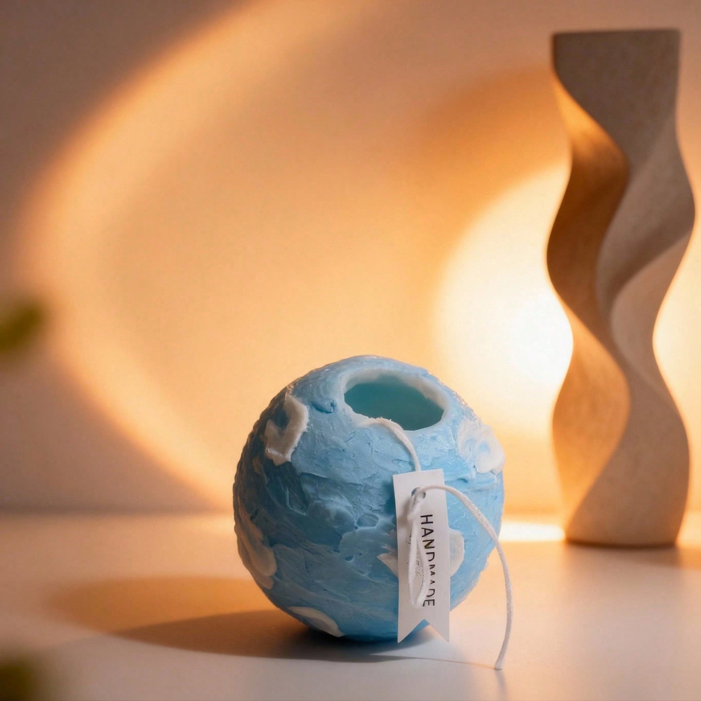 Rotating Globe Scented Candle - Hand Poured Decorative Wax