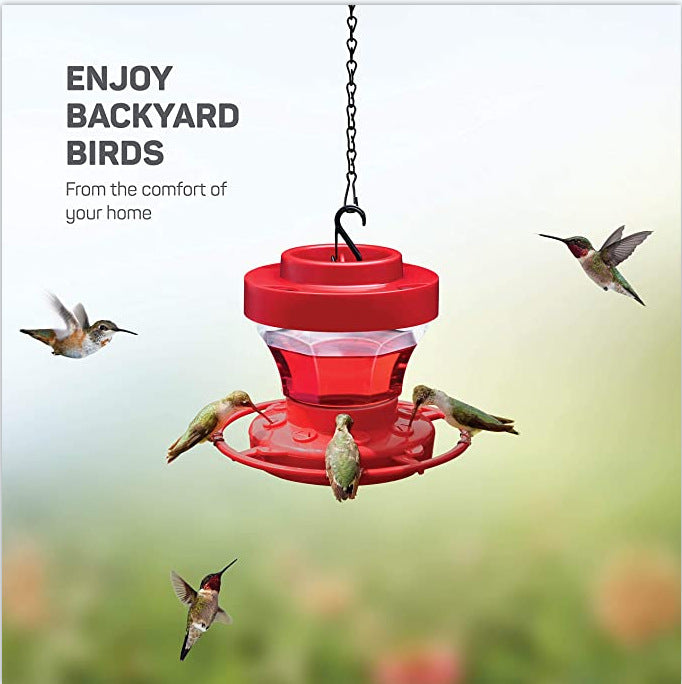 Bird Water Drinker - Red Plastic Waterer for Bird Cages