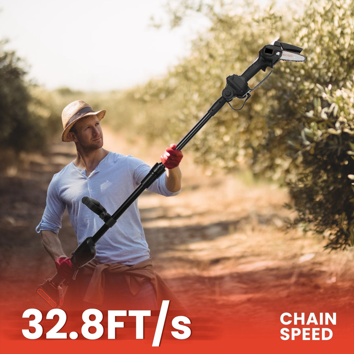 3-in-1 Cordless Pole Saw & Mini Chainsaw Garden Trimmer Kit with Adjustable Length