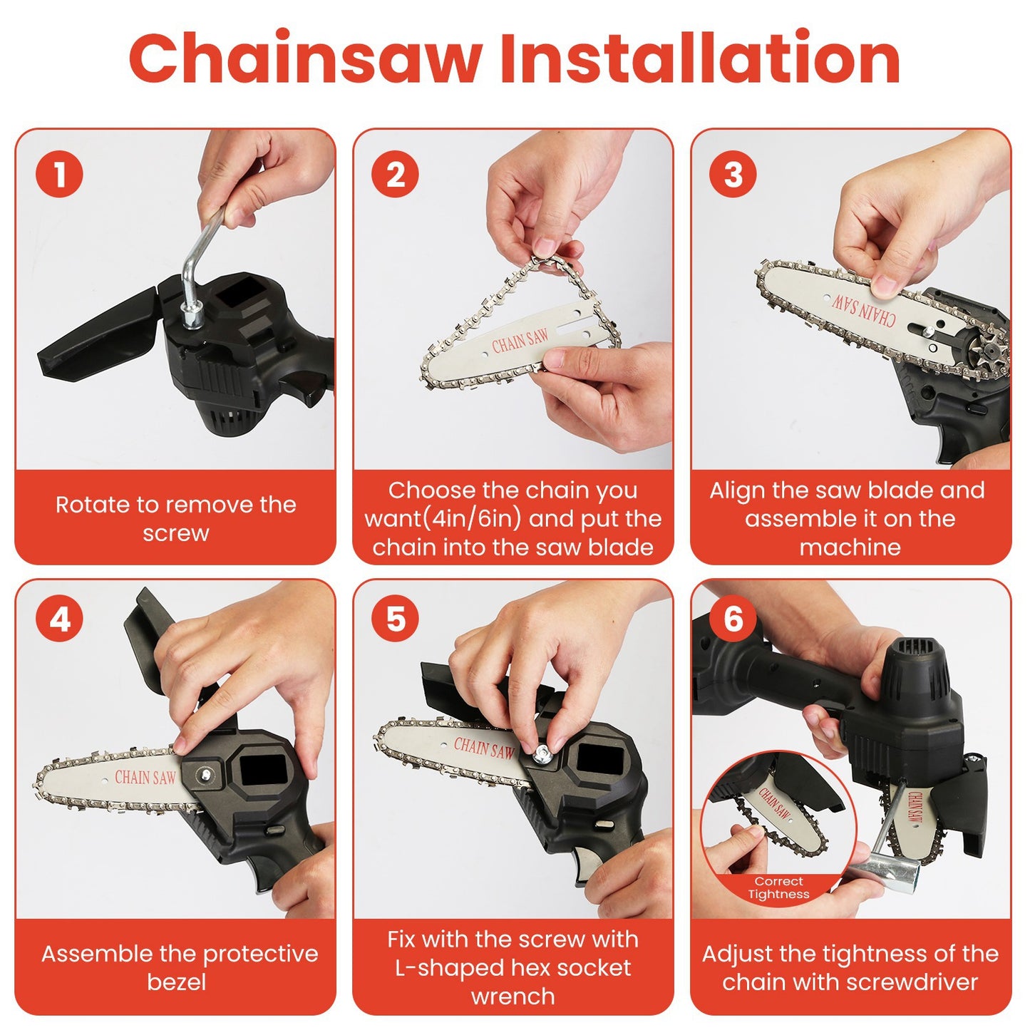 3-in-1 Cordless Pole Saw & Mini Chainsaw Garden Trimmer Kit with Adjustable Length