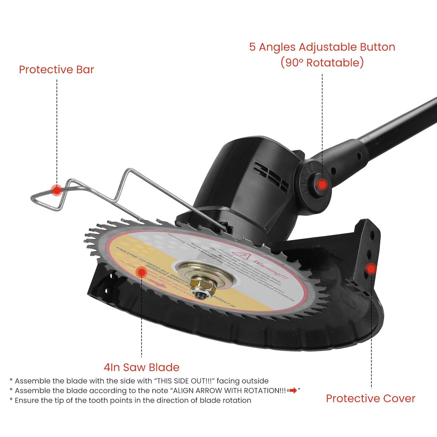 3-in-1 Cordless Pole Saw & Mini Chainsaw Garden Trimmer Kit with Adjustable Length
