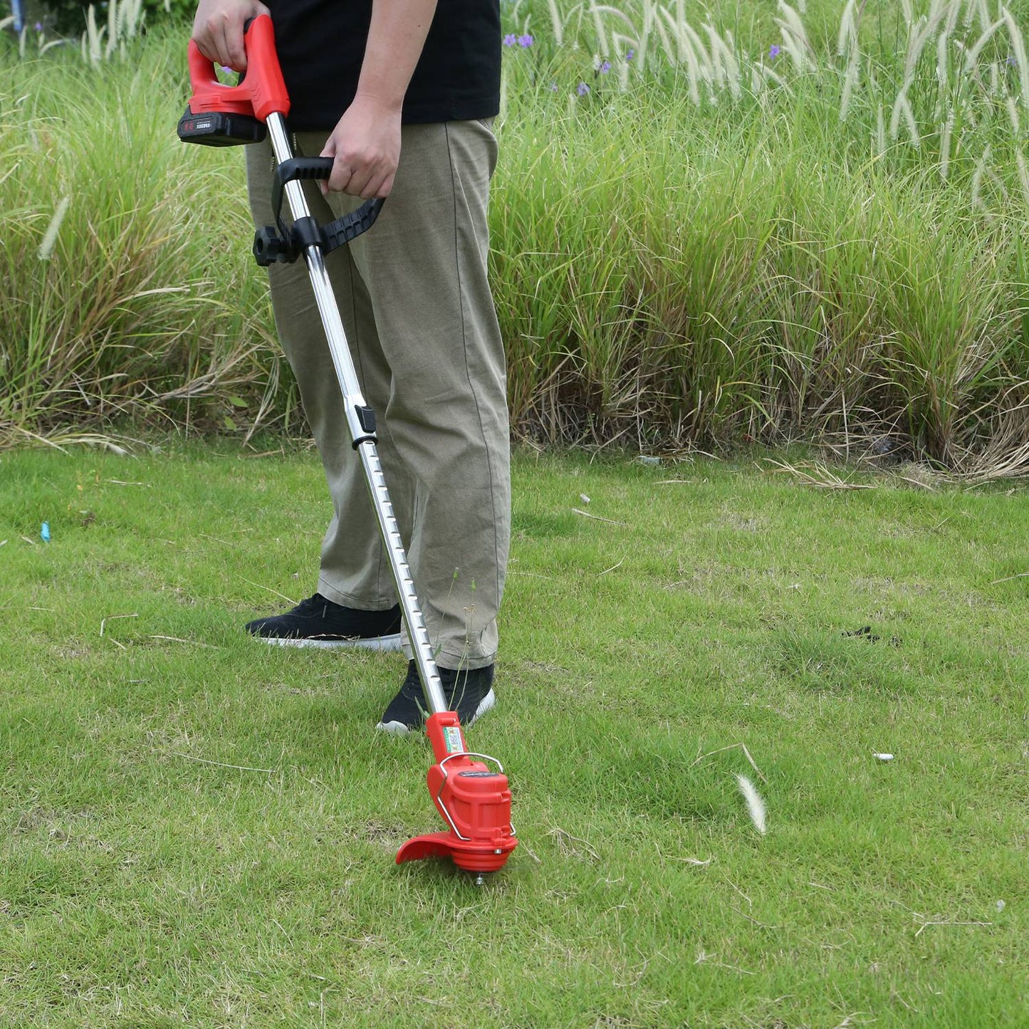 Cordless Grass Trimmer Kit with Blades Batteries & Accessories for Lawn Maintenance