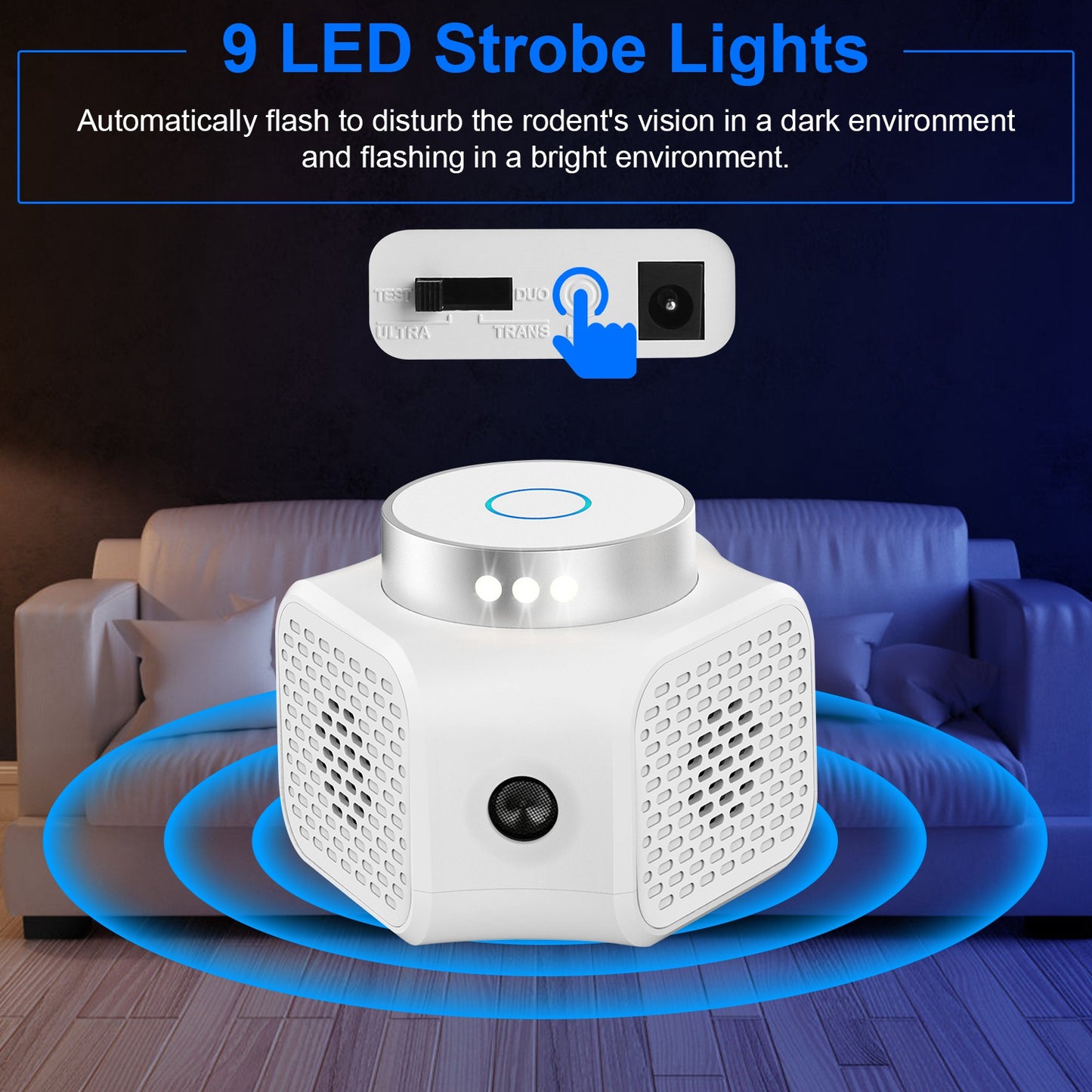 360° Ultrasonic Rodent Chaser - Effective Pest Repellent